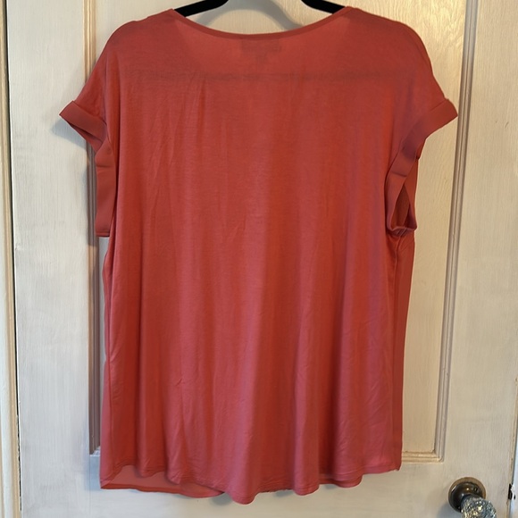 Fortune & Ivy coral pink  L nwt stitch fix mixed materials - Picture 4 of 4